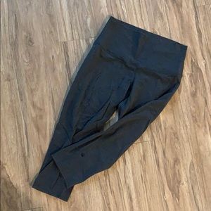 Grey Lululemon High Waisted Crop Leggings